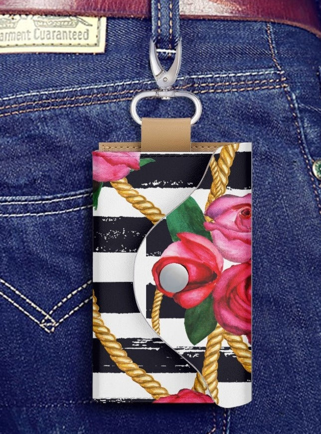 Floral Charm Key Holder Case - Kim’s Signature Beauty & Accessories    
