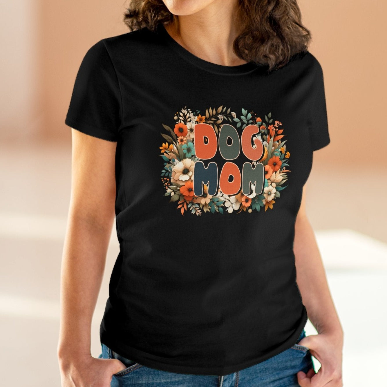 Floral Dog Mom Tee - Kim’s Signature Beauty & Accessories    