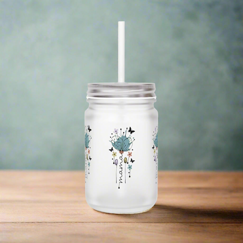 Mutter Jars Floral Mama Mason Jar