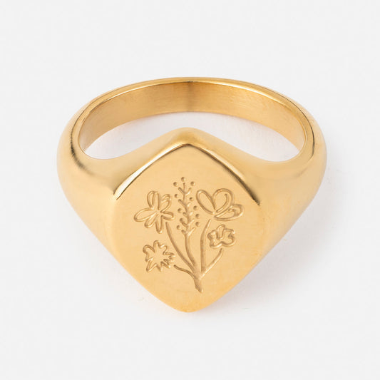 Floral Signet Ring - Kim’s Signature Beauty & Accessories