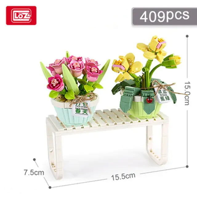 Flowers Model Building Blocks Decoration - Kim’s Signature Beauty & Accessories    