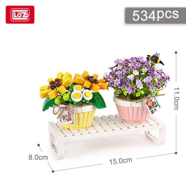 Flowers Model Building Blocks Decoration - Kim’s Signature Beauty & Accessories    