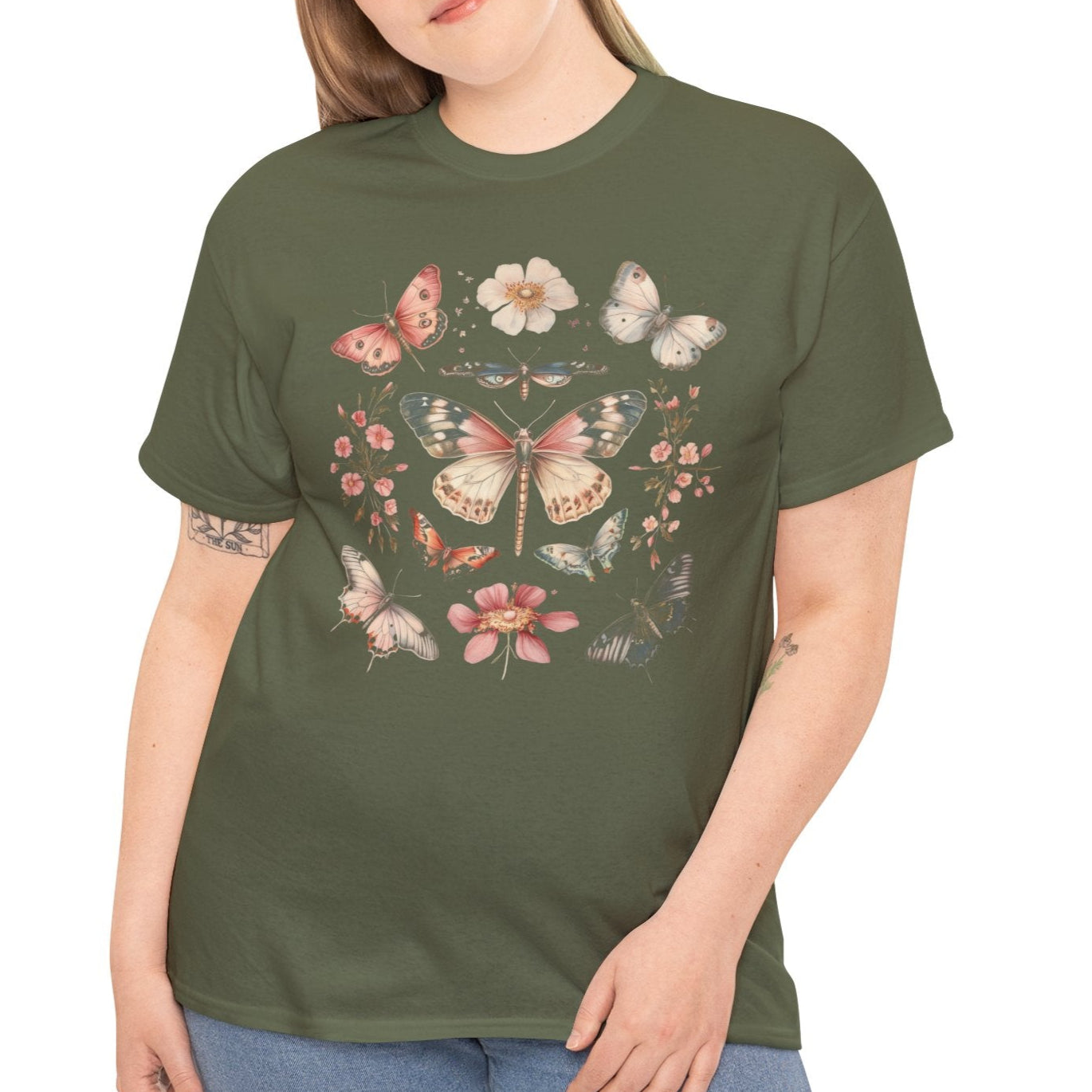 Fluttering Grace Butterfly Garden Tee - Kim’s Signature Beauty & Accessories    