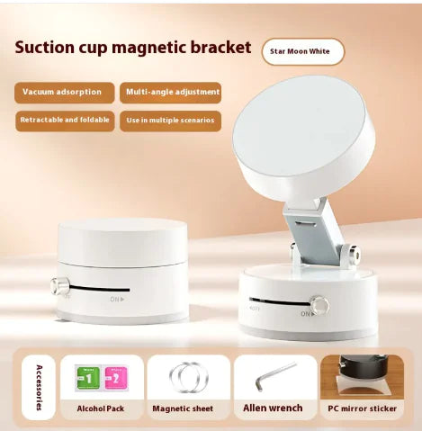Foldable Magnetic Phone Holder – Vacuum Suction Cup & Double-Sided Swivel Base - Kim’s Signature Beauty & Accessories    