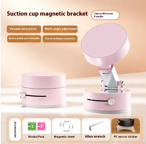 Foldable Magnetic Phone Holder – Vacuum Suction Cup & Double-Sided Swivel Base - Kim’s Signature Beauty & Accessories    