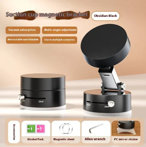 Foldable Magnetic Phone Holder – Vacuum Suction Cup & Double-Sided Swivel Base - Kim’s Signature Beauty & Accessories    