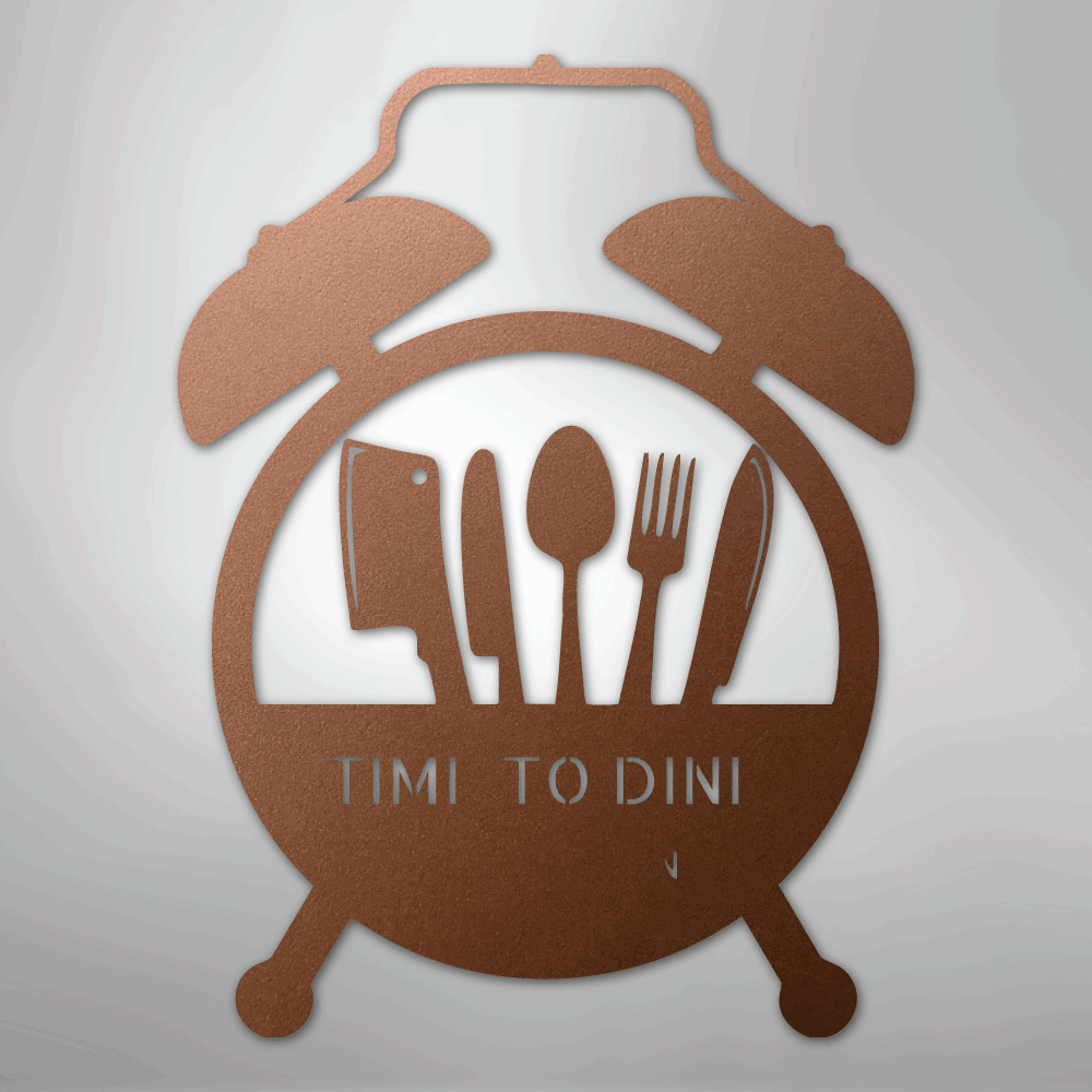 Food Time Monogram - Steel Sign - Kim’s Signature Beauty & Accessories