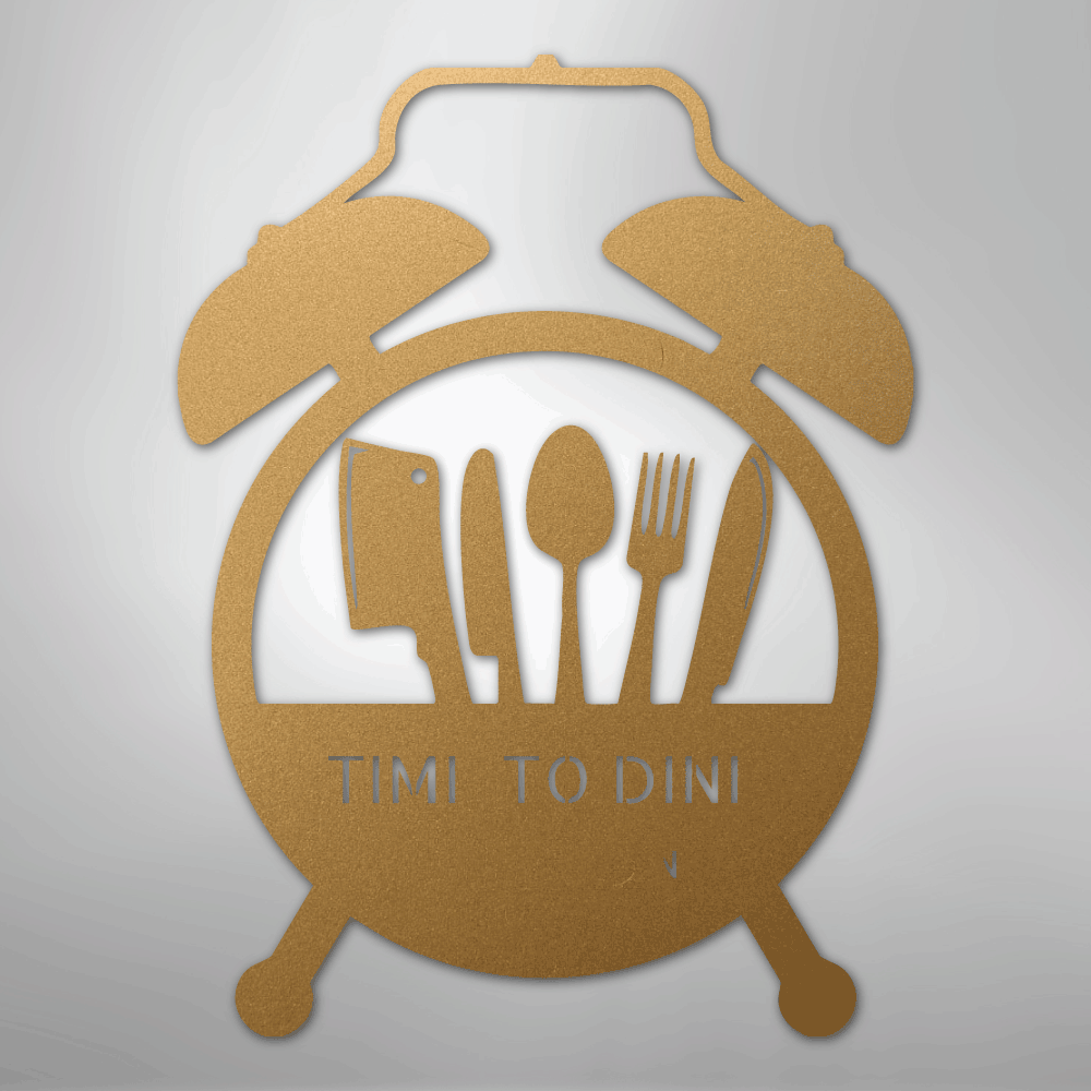 Food Time Monogram - Steel Sign - Kim’s Signature Beauty & Accessories