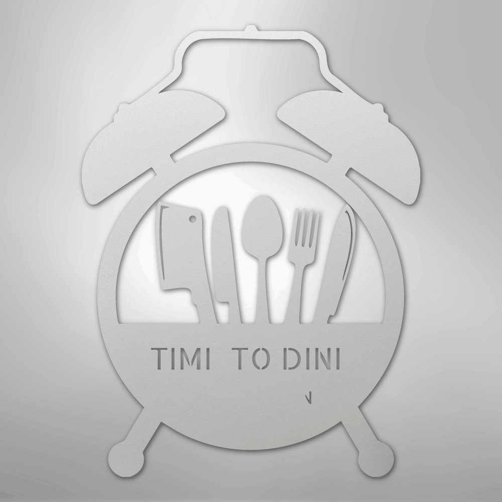 Food Time Monogram - Steel Sign - Kim’s Signature Beauty & Accessories