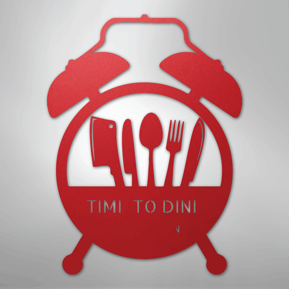 Food Time Monogram - Steel Sign - Kim’s Signature Beauty & Accessories
