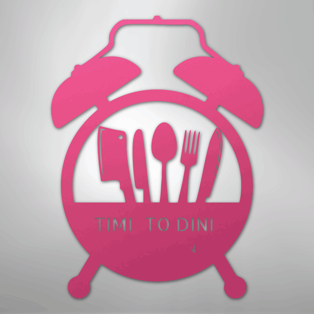 Food Time Monogram - Steel Sign - Kim’s Signature Beauty & Accessories