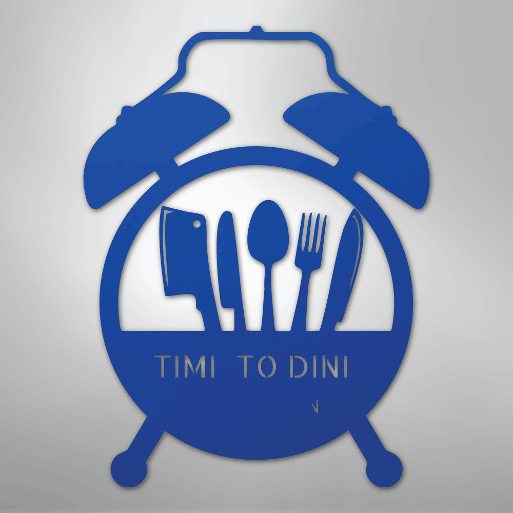 Food Time Monogram - Steel Sign - Kim’s Signature Beauty & Accessories