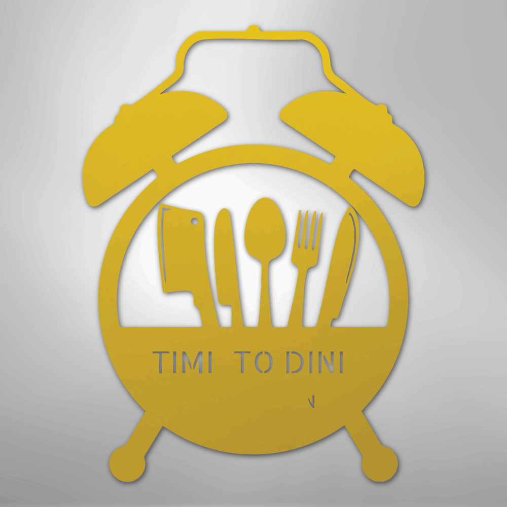 Food Time Monogram - Steel Sign - Kim’s Signature Beauty & Accessories