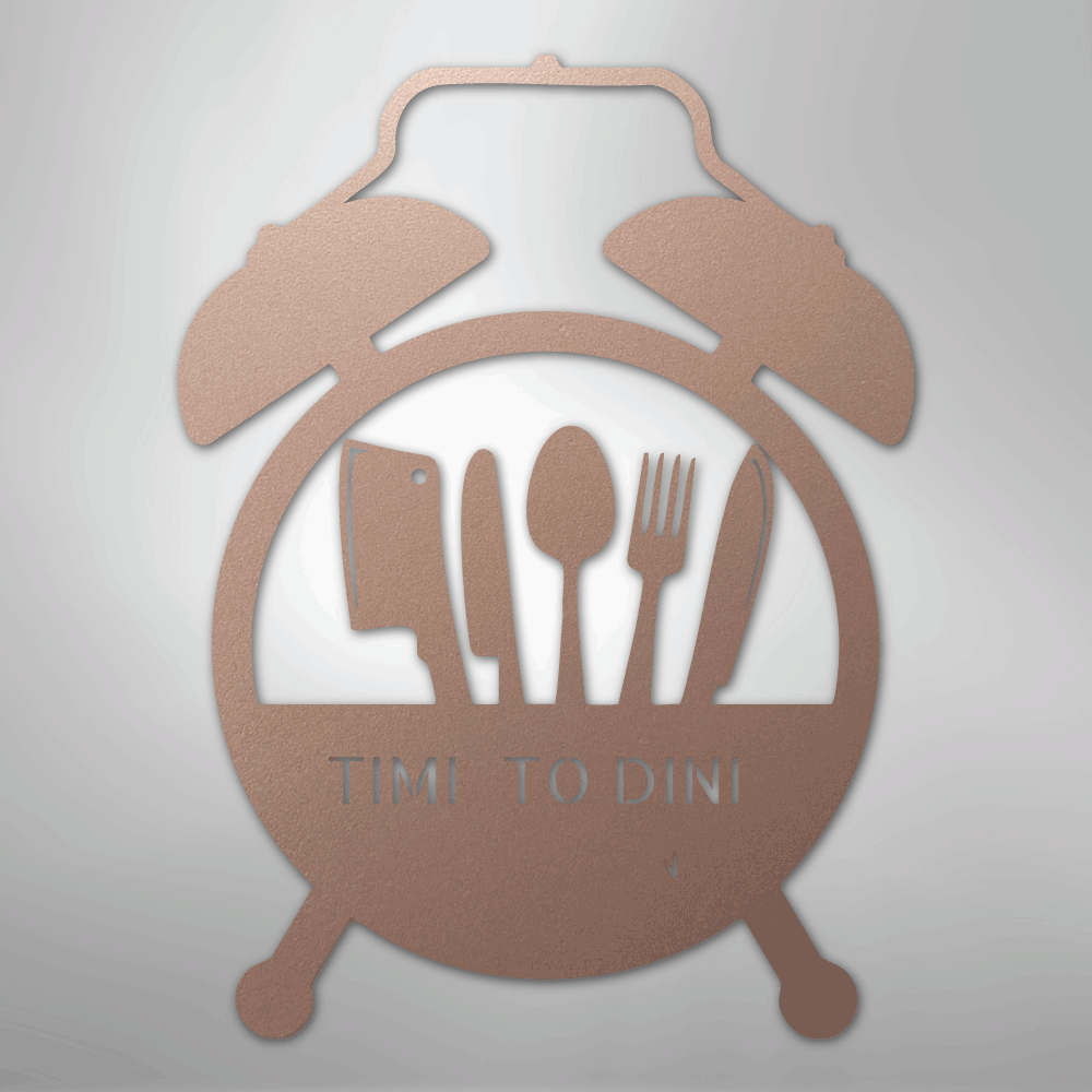 Food Time Monogram - Steel Sign - Kim’s Signature Beauty & Accessories