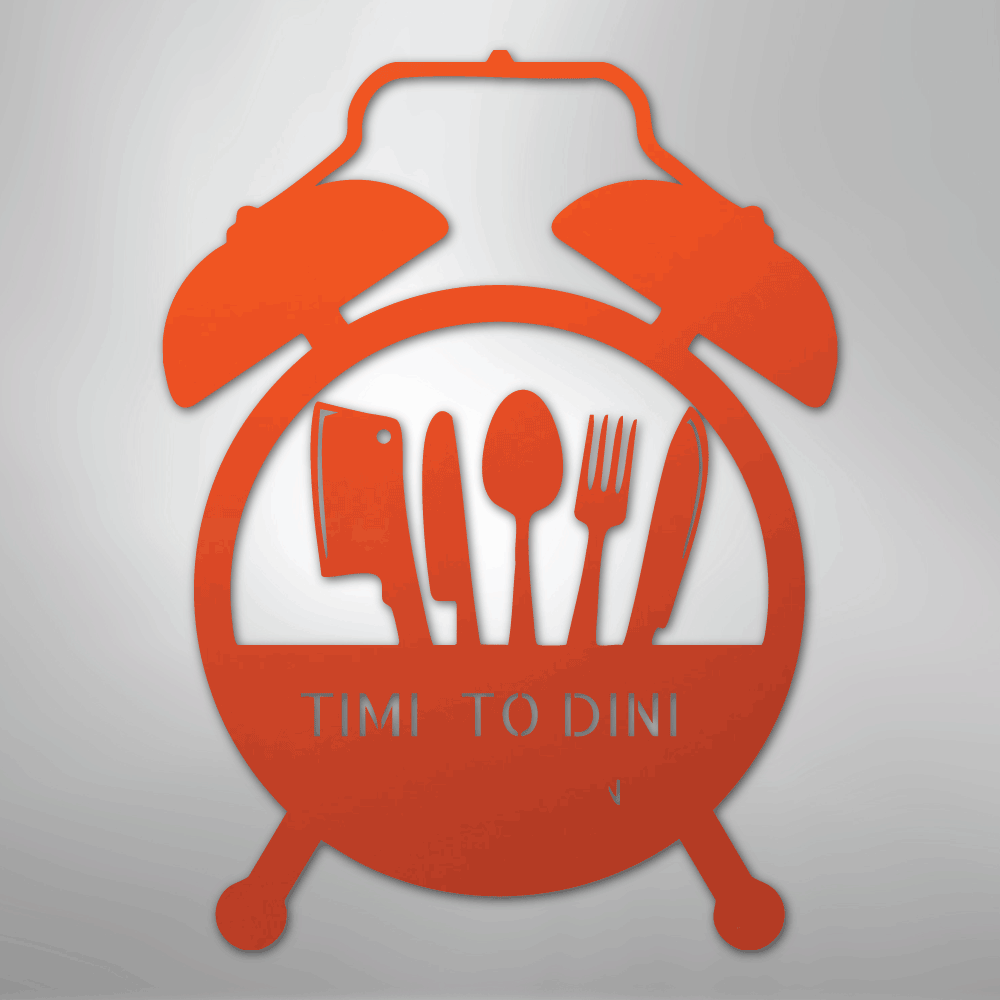 Food Time Monogram - Steel Sign - Kim’s Signature Beauty & Accessories