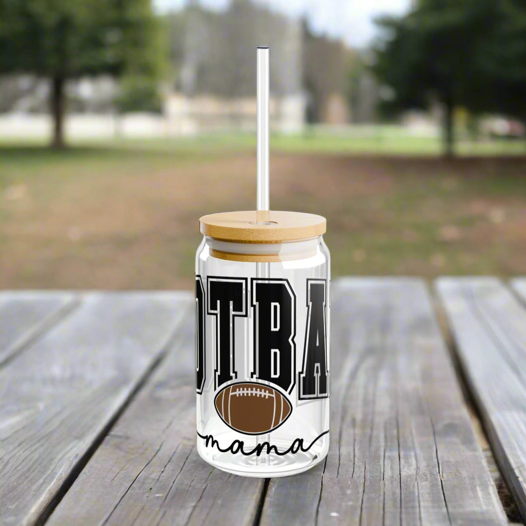 Football Mama Sipper Glass, 16oz - Kim’s Signature Beauty & Accessories    