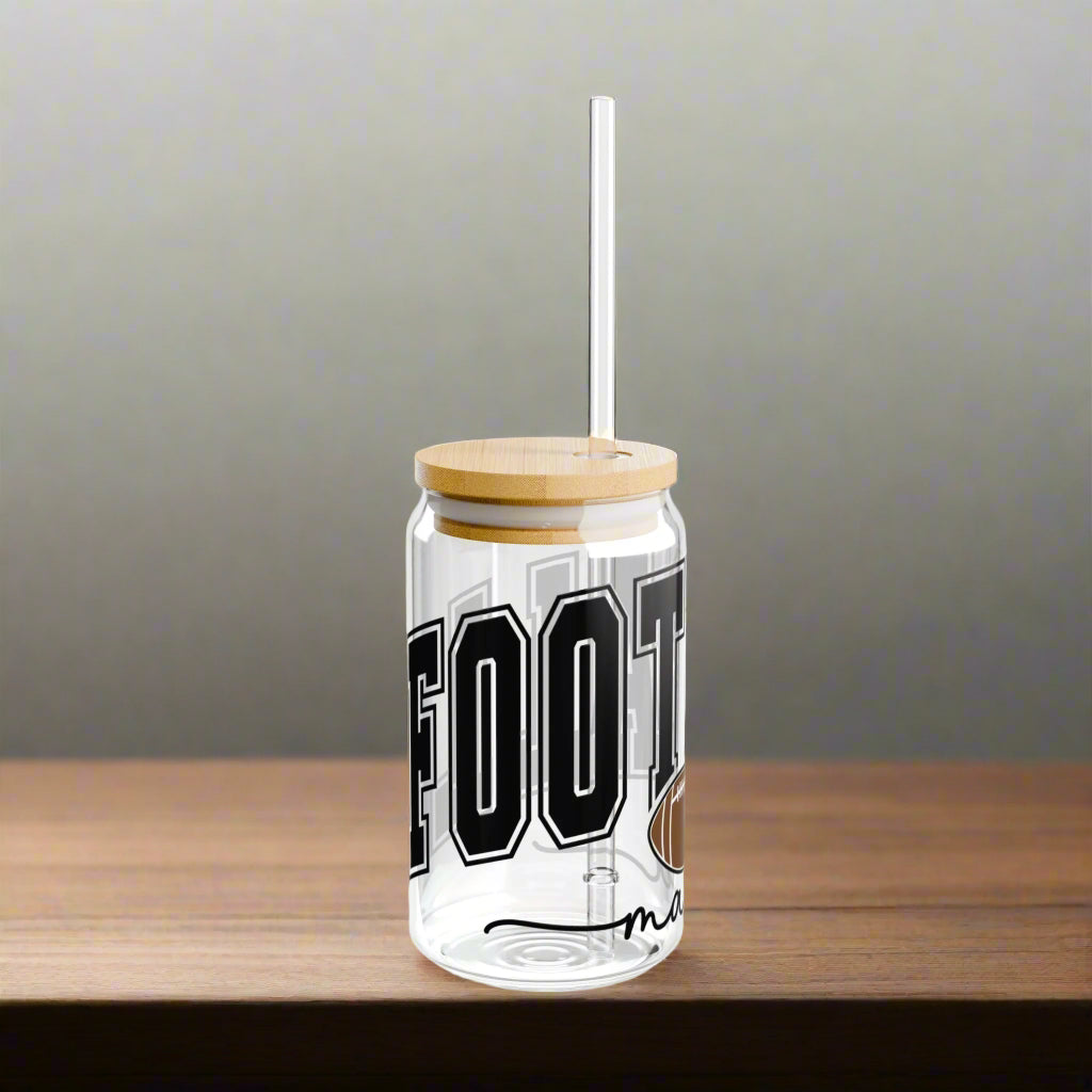 Football Mama Sipper Glass, 16oz - Kim’s Signature Beauty & Accessories    