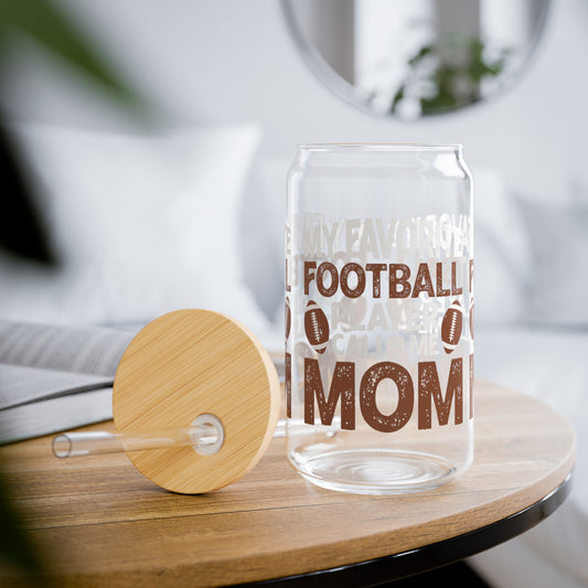 Football Mom | Sipper Glass, 16oz - Kim’s Signature Beauty & Accessories    