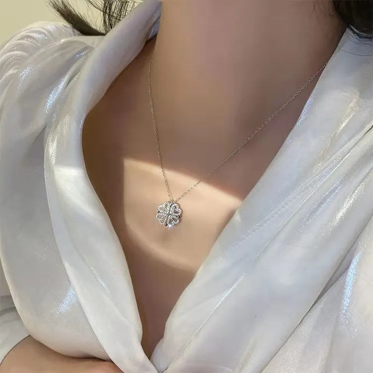 Four-Leaf Clover Double-Wear Necklace - Kim’s Signature Beauty & Accessories    