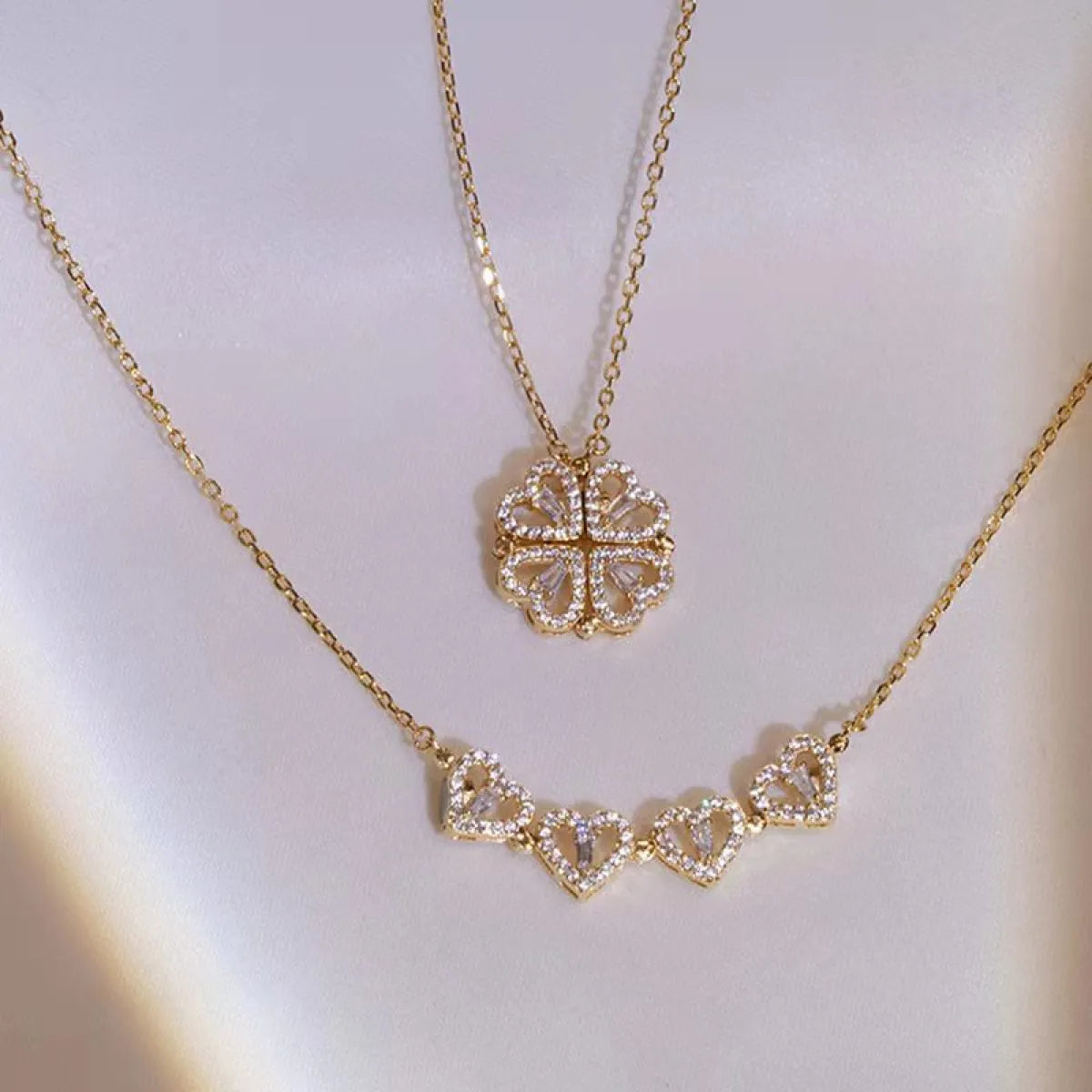 Four-Leaf Clover Double-Wear Necklace - Kim’s Signature Beauty & Accessories    