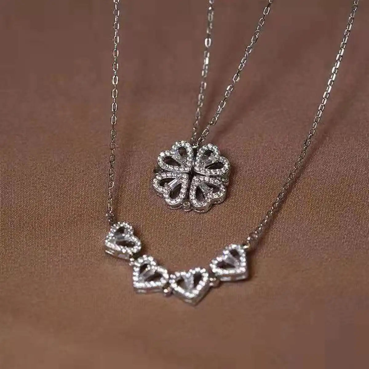 Four-Leaf Clover Double-Wear Necklace - Kim’s Signature Beauty & Accessories    