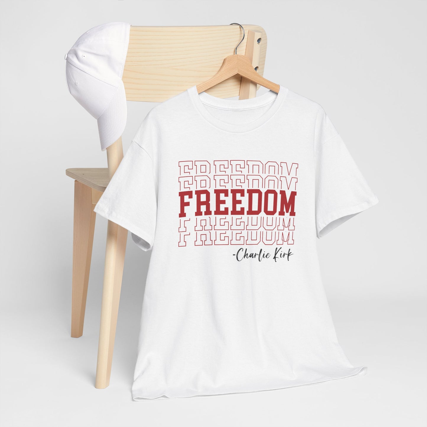 Freedom Repeating T-Shirt – Bold Patriotic Tee - Kim’s Signature Beauty & Accessories    