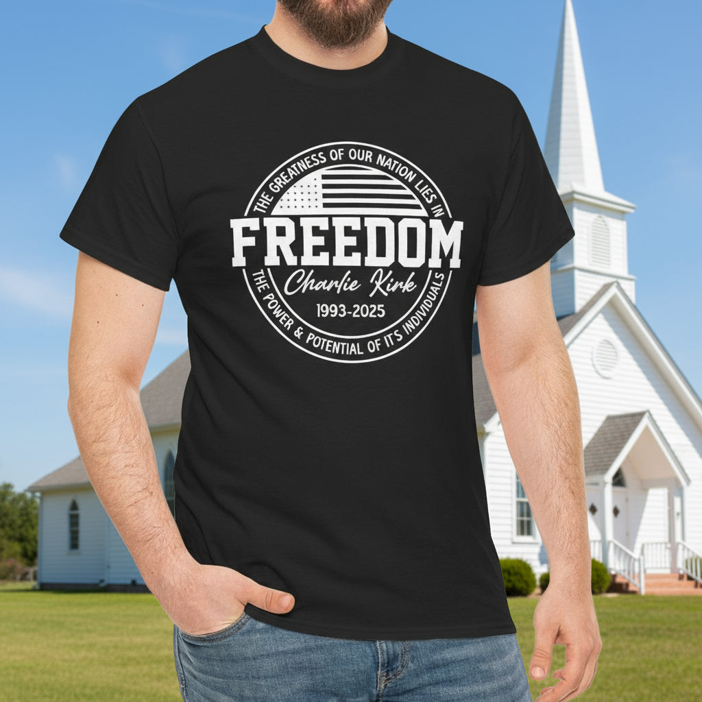 Freedom Unisex Cotton Tee | Inspirational Shirt - Kim’s Signature Beauty & Accessories    