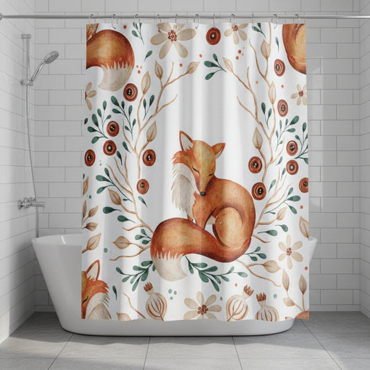 Friendly Fox Shower Curtain - Kim’s Signature Beauty & Accessories    
