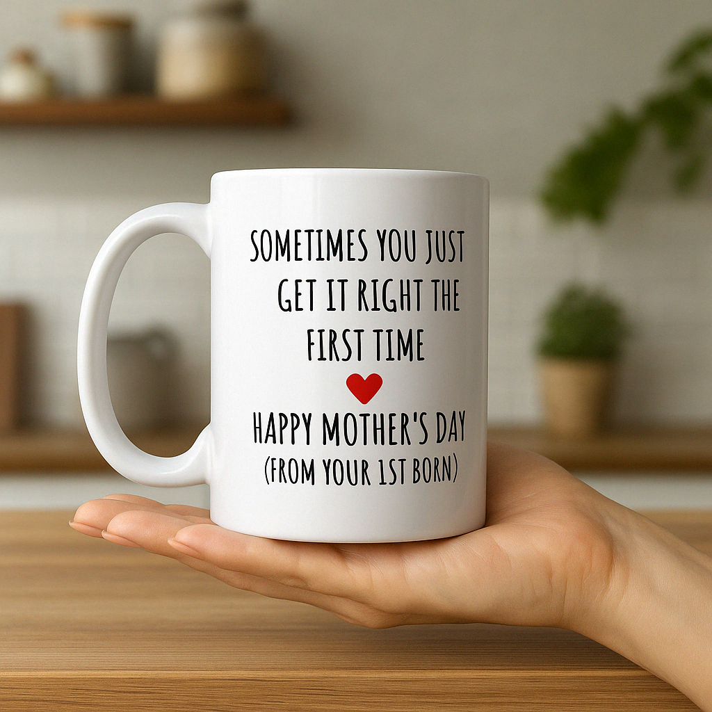 From your Firstborn Mother's Day Mug – You Got It Right the First Time - Kim’s Signature Beauty & Accessories    