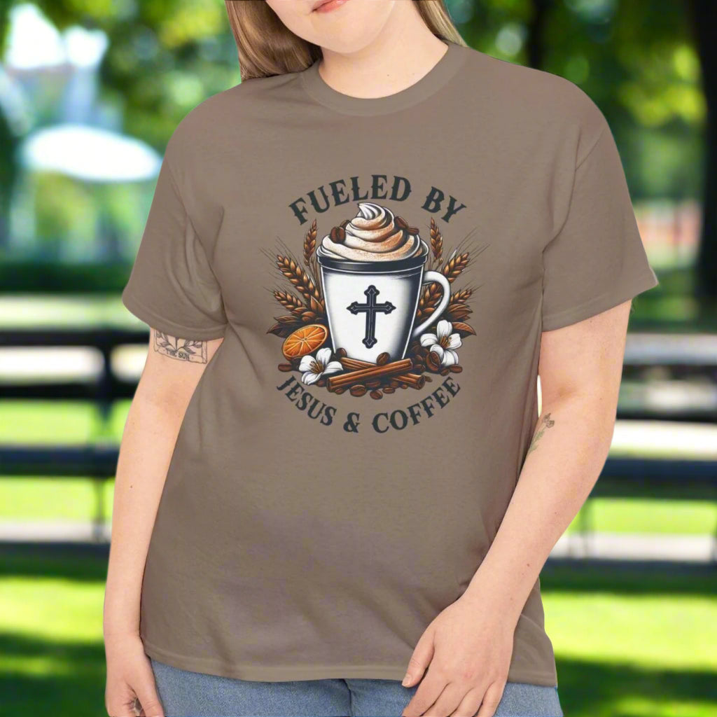 Fueled By Jesus & Coffee Tee - Kim’s Signature Beauty & Accessories    