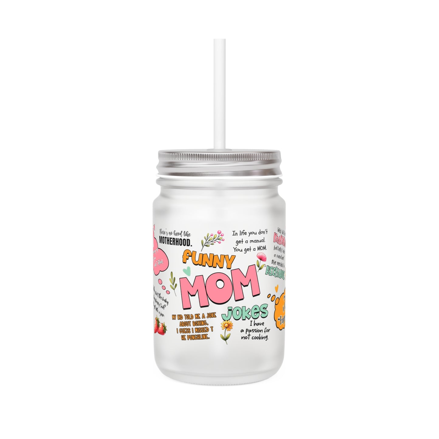 Funny Mom Jokes Mason Jar - Cute & Humorous Gift for Moms - Kim’s Signature Beauty & Accessories    