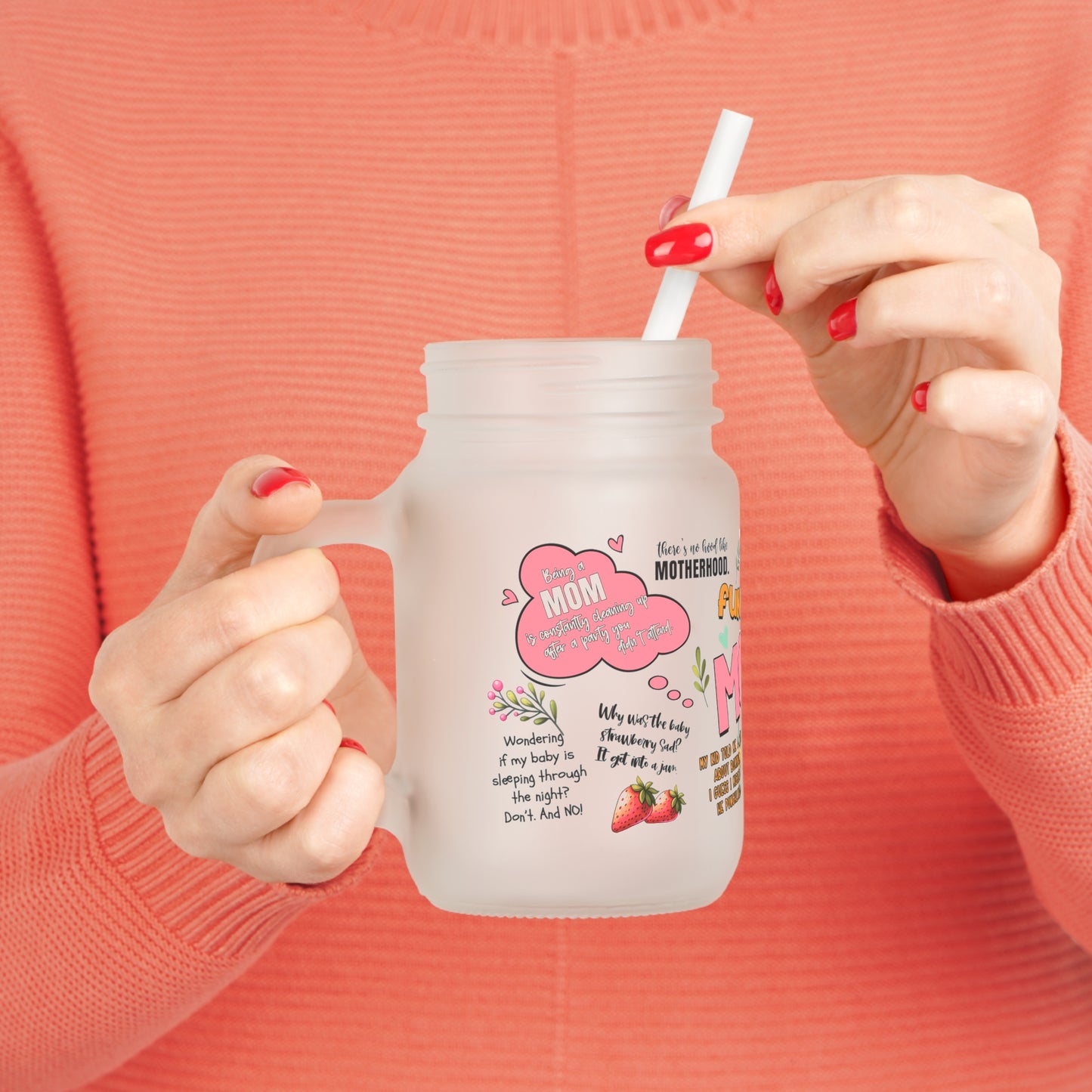 Funny Mom Jokes Mason Jar - Cute & Humorous Gift for Moms - Kim’s Signature Beauty & Accessories    