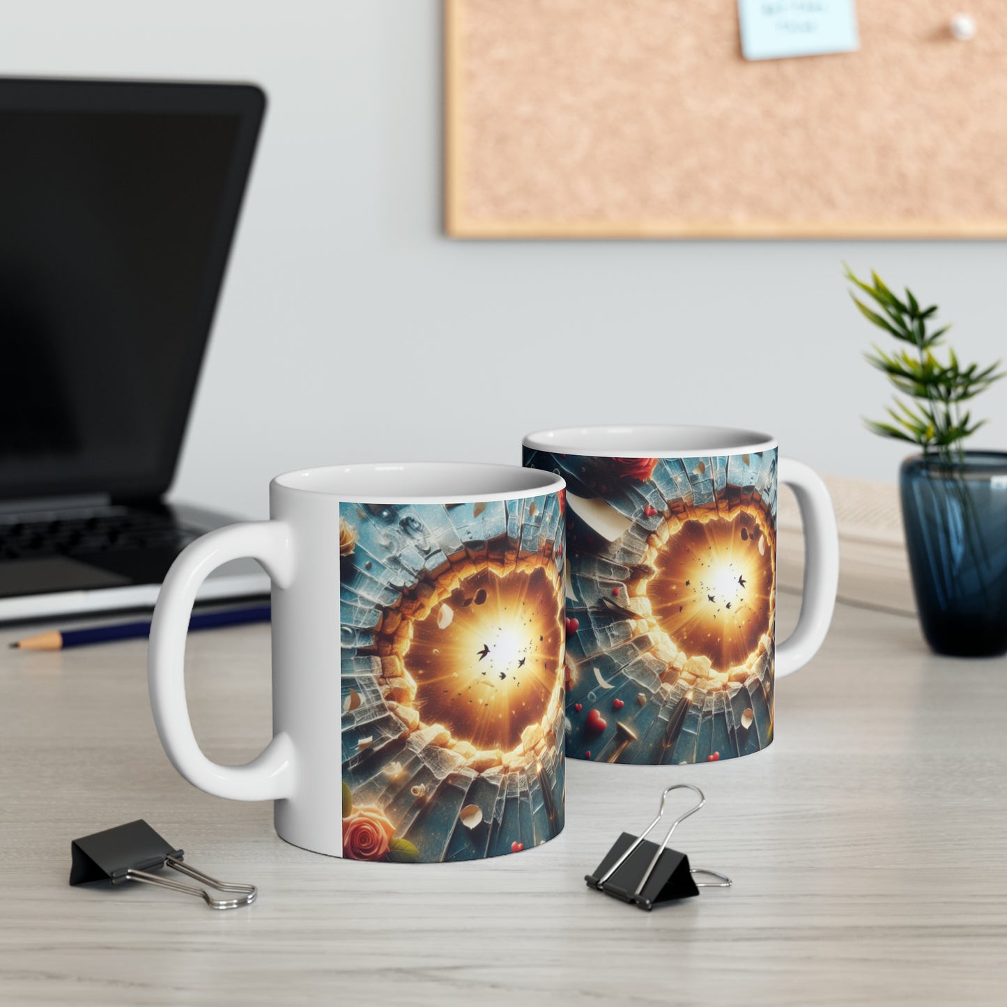 Galactic Love – 3D Hearts in Space Mug - Kim’s Signature Beauty & Accessories    