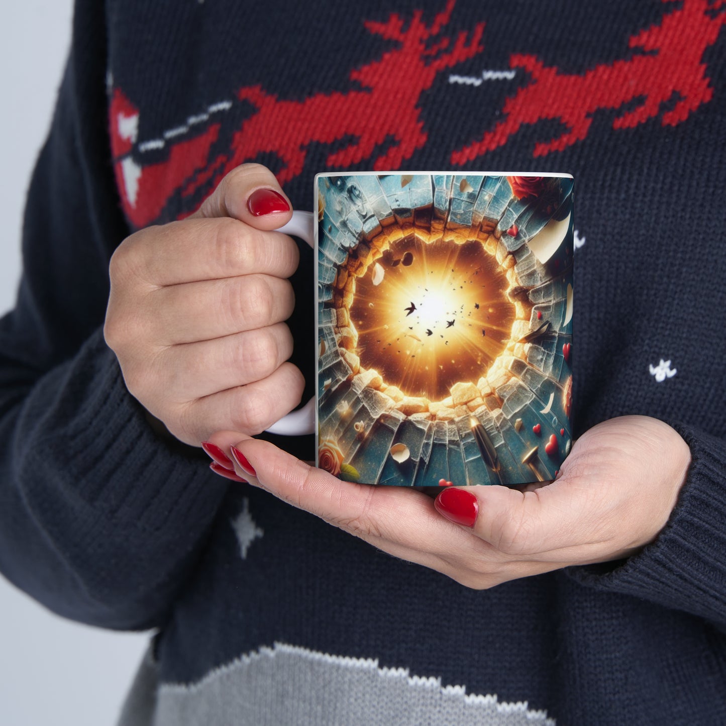 Galactic Love – 3D Hearts in Space Mug - Kim’s Signature Beauty & Accessories    