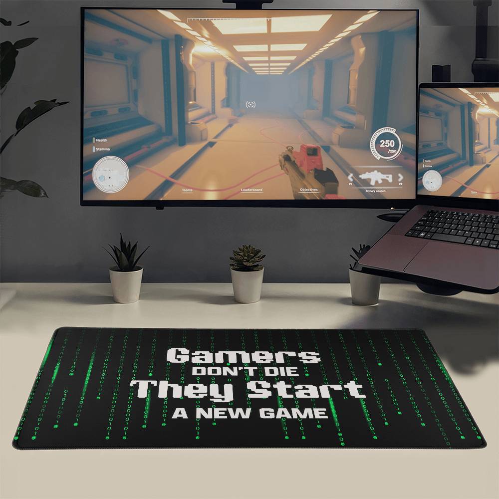Gamers Don't Die | New Game Gaming mat - Kim’s Signature Beauty & Accessories    