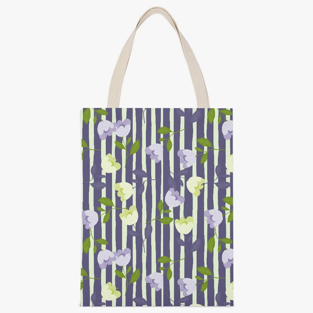 Garden Blues Canvas Tote - Kim’s Signature Beauty & Accessories    