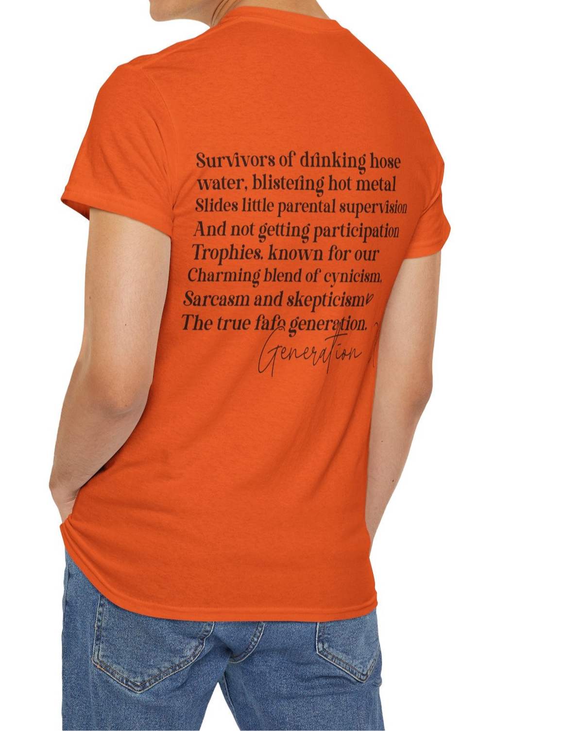 Generation X T-Shirt – Raised on Hose Water & Neglect (1965–1980 - Kim’s Signature Beauty & Accessories    