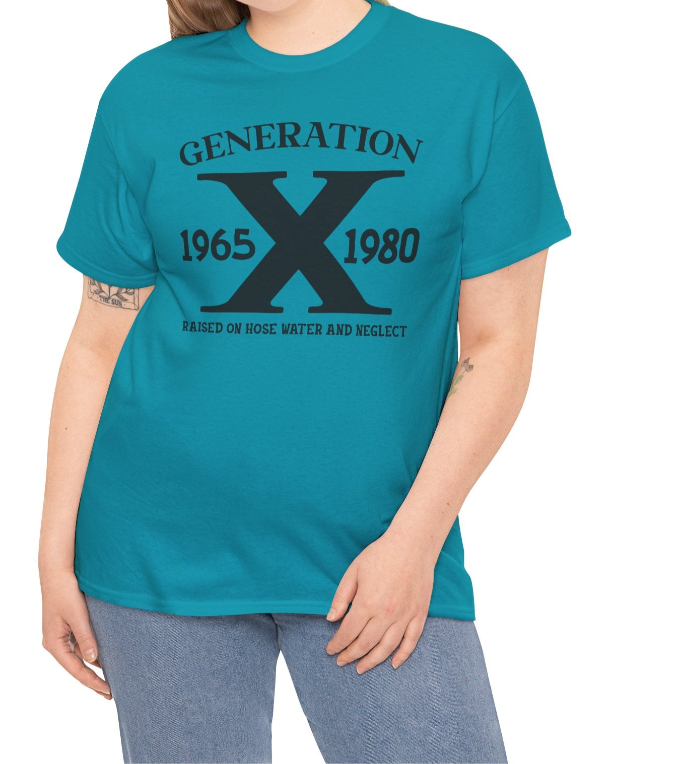Generation X T-Shirt – Raised on Hose Water & Neglect (1965–1980 - Kim’s Signature Beauty & Accessories    