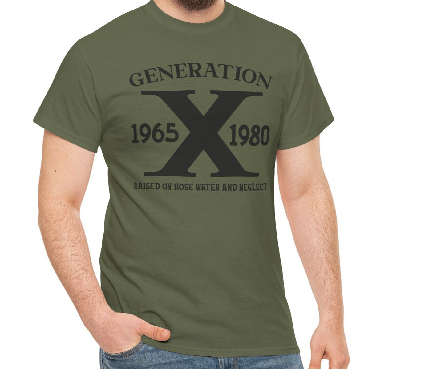 Generation X T-Shirt – Raised on Hose Water & Neglect (1965–1980 - Kim’s Signature Beauty & Accessories    