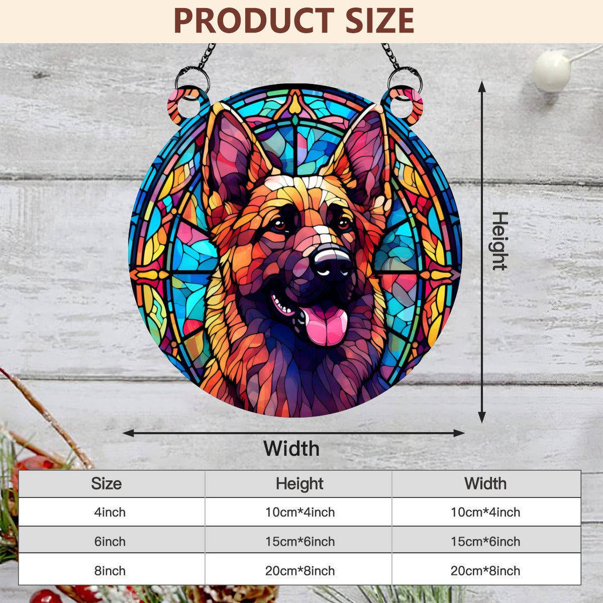 German Shepherd Stained Glass - Kim’s Signature Beauty & Accessories    