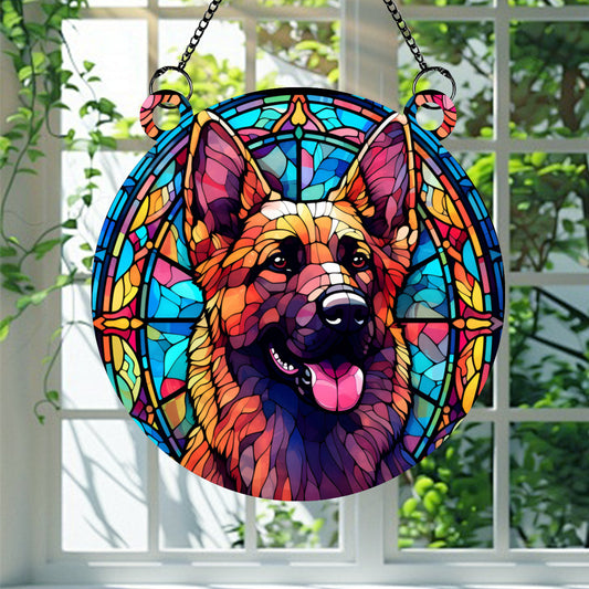 German Shepherd Stained Glass - Kim’s Signature Beauty & Accessories    