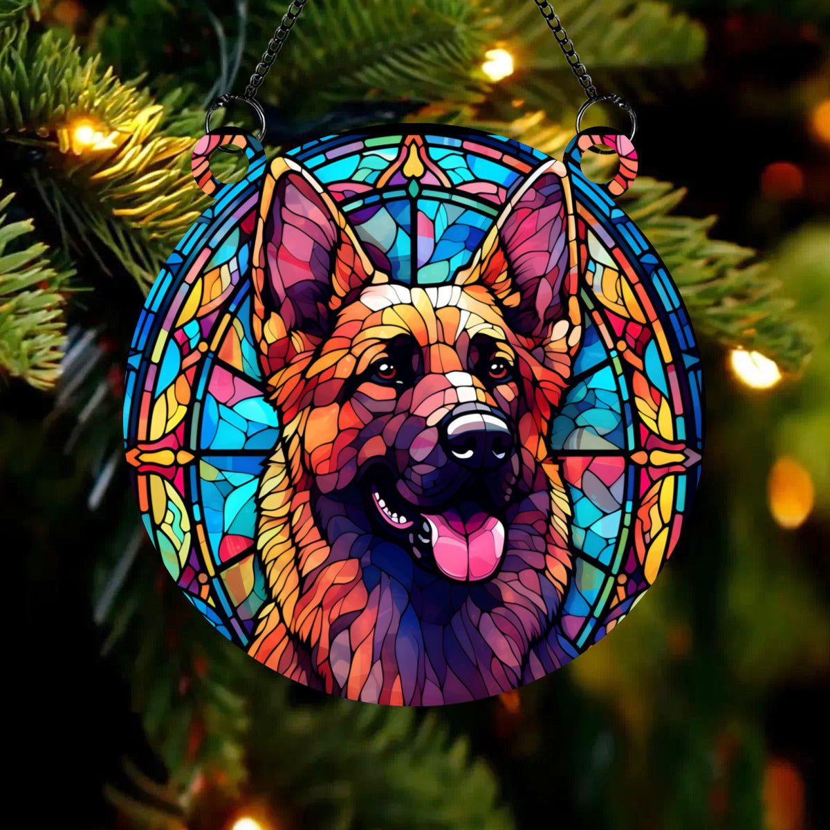 German Shepherd Stained Glass - Kim’s Signature Beauty & Accessories    