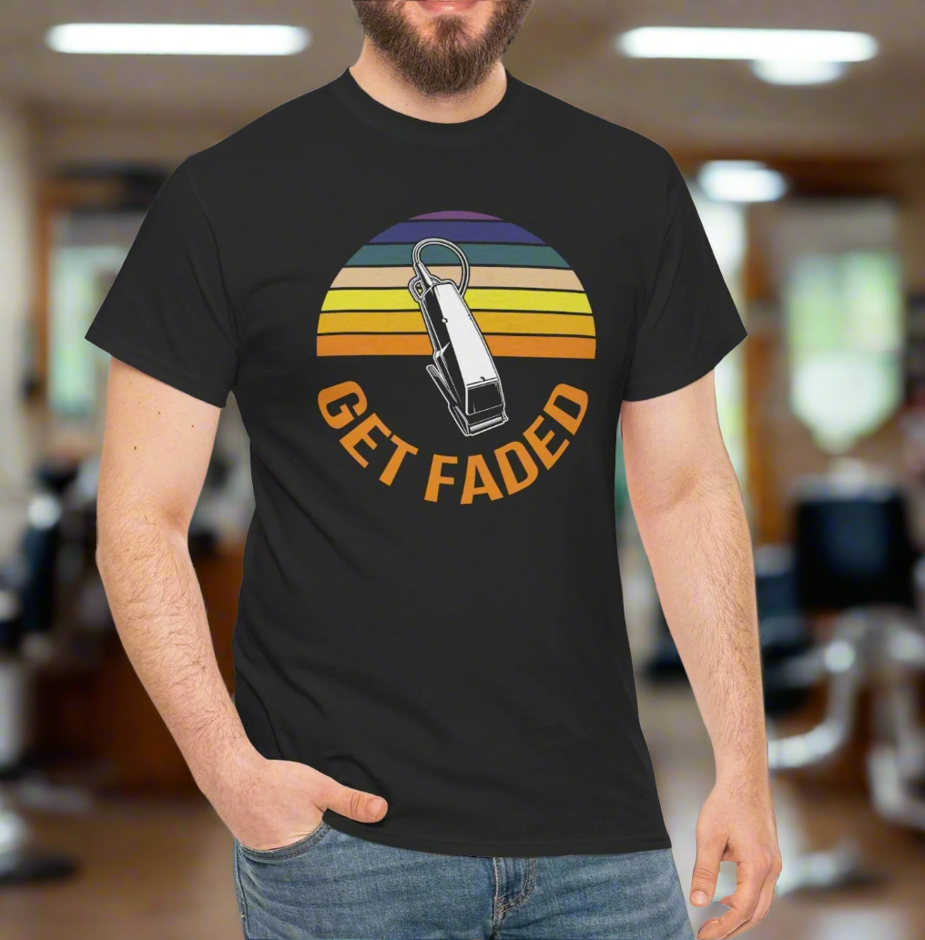 Get Faded Barber Clipper T-Shirt for Barbers & Stylists - Kim’s Signature Beauty & Accessories    