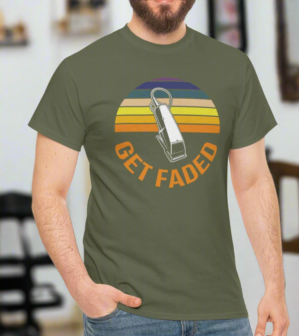 Get Faded Barber Clipper T-Shirt for Barbers & Stylists - Kim’s Signature Beauty & Accessories    