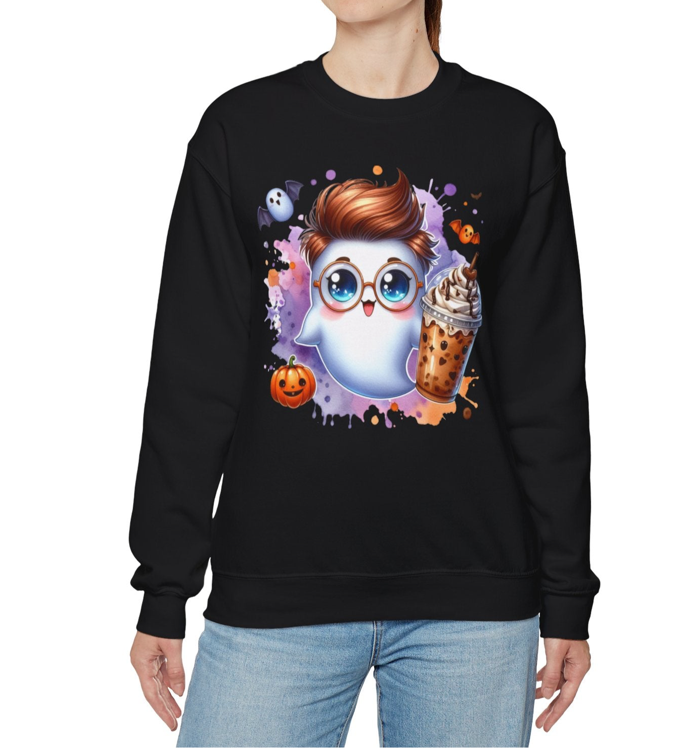 Ghost, Latte and Pumpkin Sweatshirt - Kim’s Signature Beauty & Accessories    