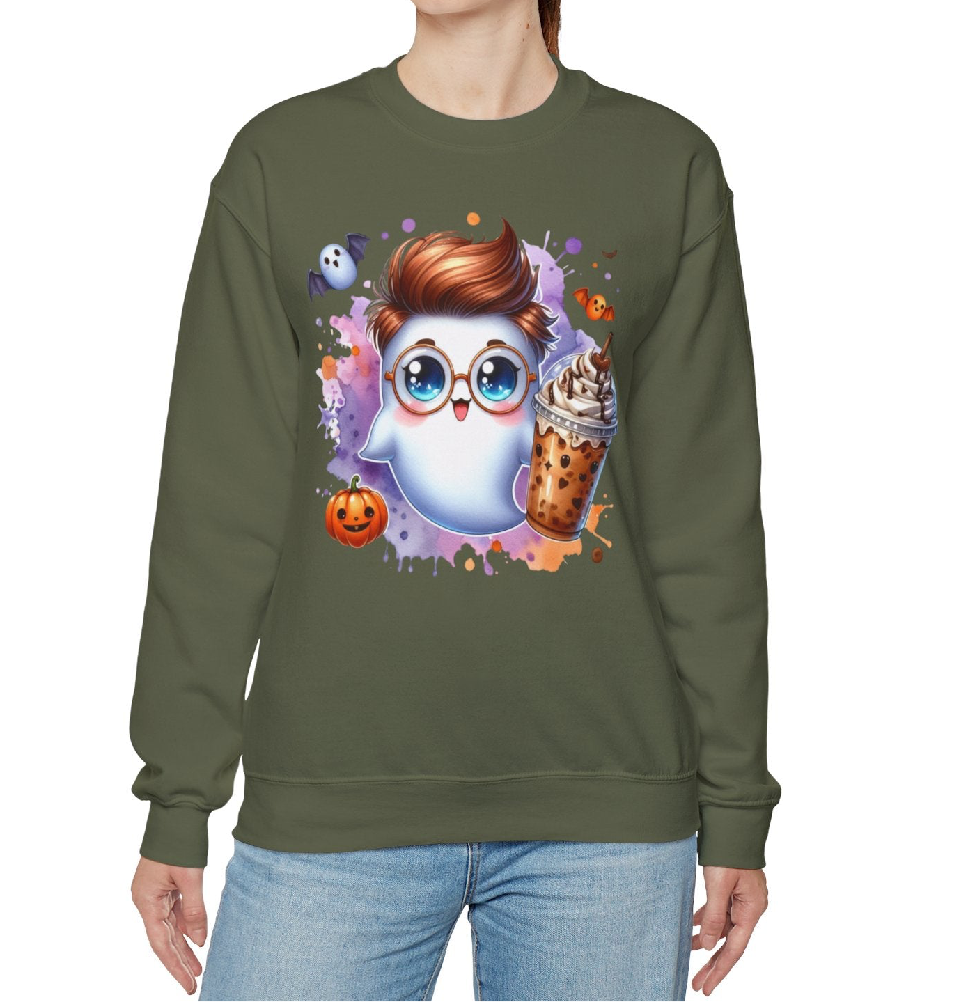 Ghost, Latte and Pumpkin Sweatshirt - Kim’s Signature Beauty & Accessories    