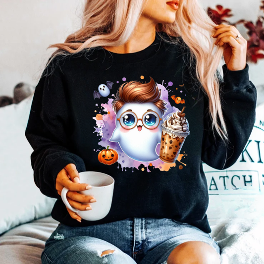 Ghost, Latte and Pumpkin Sweatshirt - Kim’s Signature Beauty & Accessories    