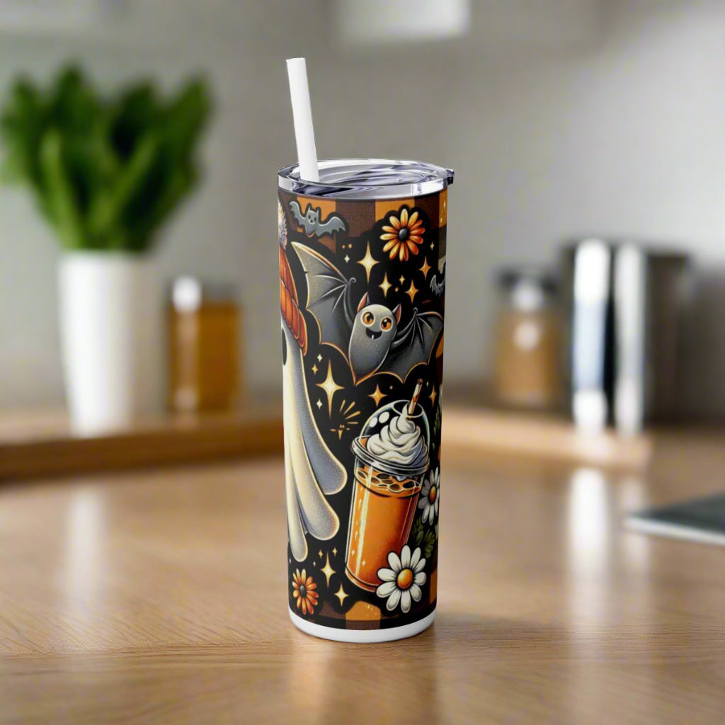 Ghost in Beanie Halloween Tumbler, 20oz - Kim’s Signature Beauty & Accessories    