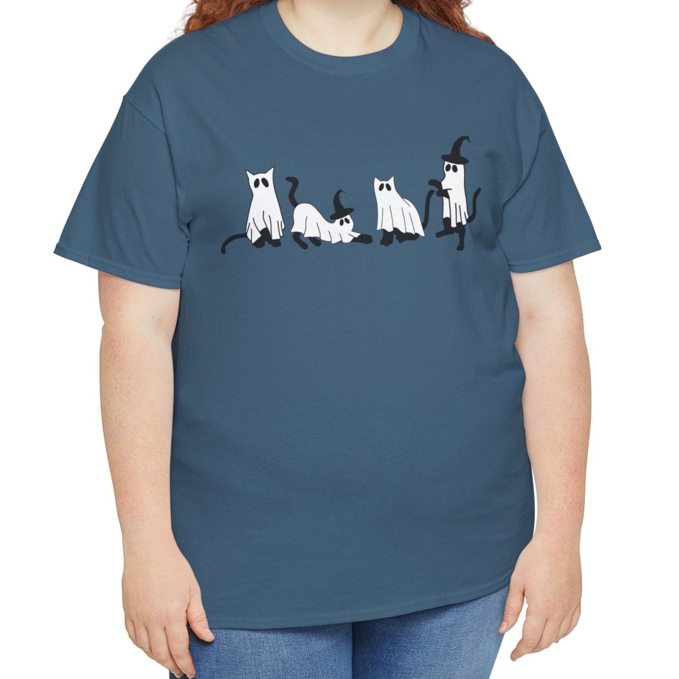 Ghostly Cats & Witch Hats Tee - Kim’s Signature Beauty & Accessories    
