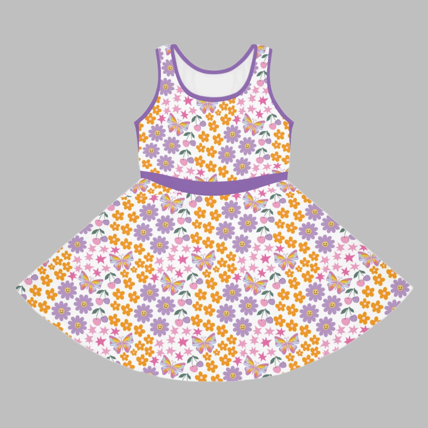 👗 Girls' Floral Sleeveless Sundress - Kim’s Signature Beauty & Accessories    